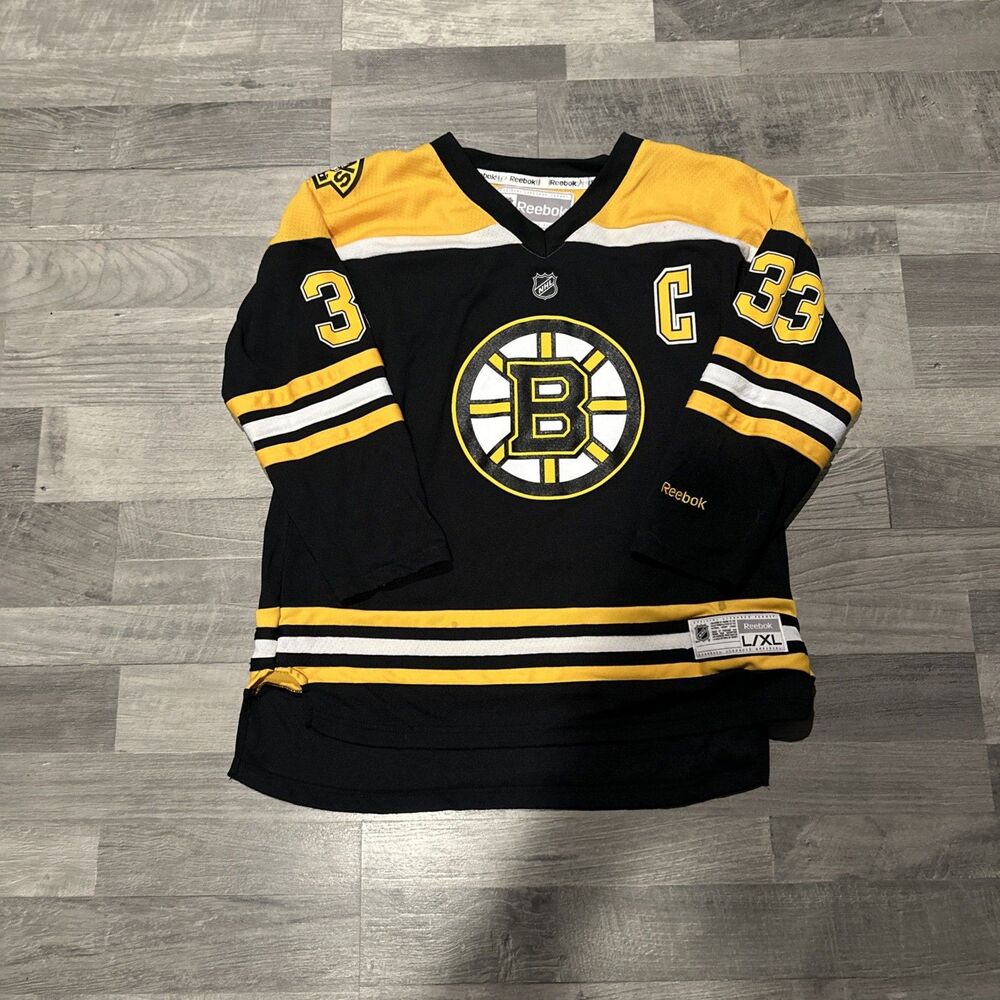 Reebok Zdeno Chara BOSTON BRUINS #33 Youth NHL Hockey Team Replica JERSEY L XL